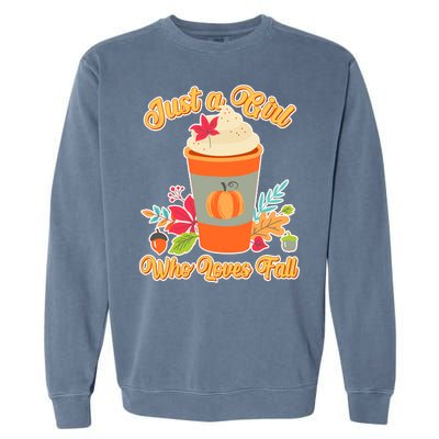 Cute Just A Girl Who Loves Fall Garment-Dyed Sweatshirt