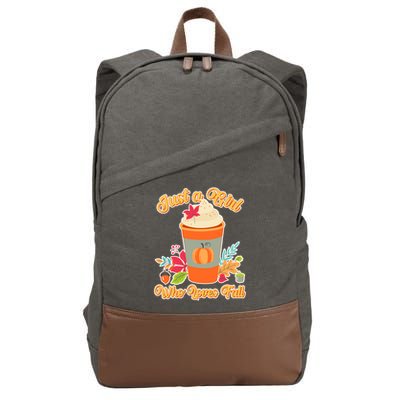Cute Just A Girl Who Loves Fall Cotton Canvas Backpack