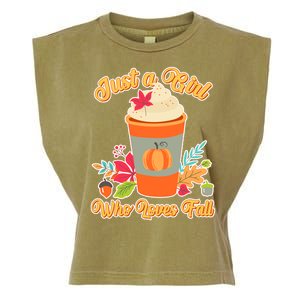 Cute Just A Girl Who Loves Fall Garment-Dyed Women's Muscle Tee