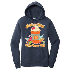 Cute Just A Girl Who Loves Fall Women's Pullover Hoodie