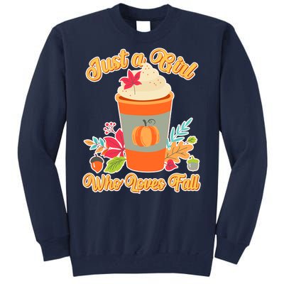 Cute Just A Girl Who Loves Fall Tall Sweatshirt