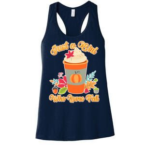 Cute Just A Girl Who Loves Fall Women's Racerback Tank