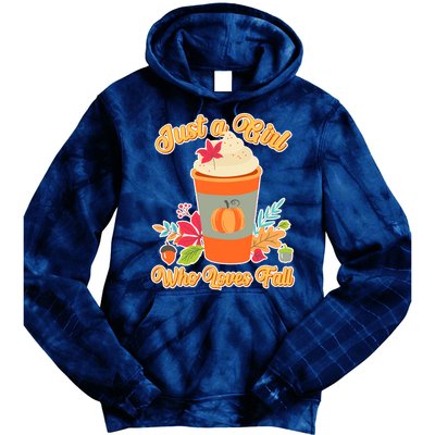 Cute Just A Girl Who Loves Fall Tie Dye Hoodie