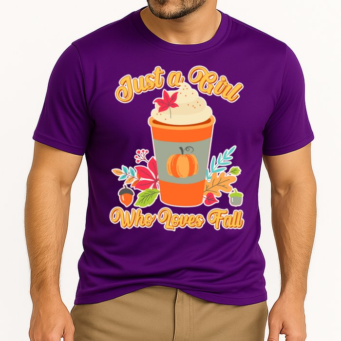 Cute Just A Girl Who Loves Fall Cooling Performance Crew T-Shirt