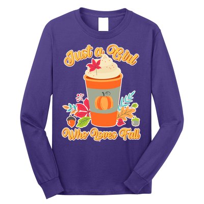 Cute Just A Girl Who Loves Fall Long Sleeve Shirt