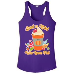 Cute Just A Girl Who Loves Fall Ladies PosiCharge Competitor Racerback Tank