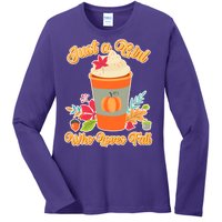 Cute Just A Girl Who Loves Fall Ladies Long Sleeve Shirt