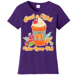 Cute Just A Girl Who Loves Fall Women's T-Shirt