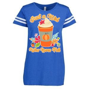 Cute Just A Girl Who Loves Fall Enza Ladies Jersey Football T-Shirt