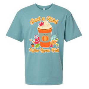 Cute Just A Girl Who Loves Fall Sueded Cloud Jersey T-Shirt