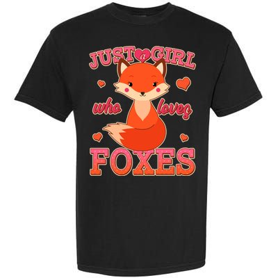 Cute Just A Girl Who Loves Foxes Garment-Dyed Heavyweight T-Shirt