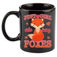 Cute Just A Girl Who Loves Foxes 11oz C Handle Ceramic Mug