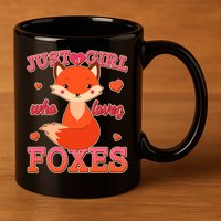 Cute Just A Girl Who Loves Foxes 11oz C Handle Ceramic Mug