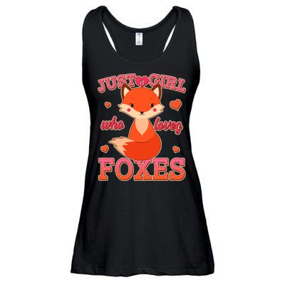 Cute Just A Girl Who Loves Foxes Ladies Essential Flowy Tank