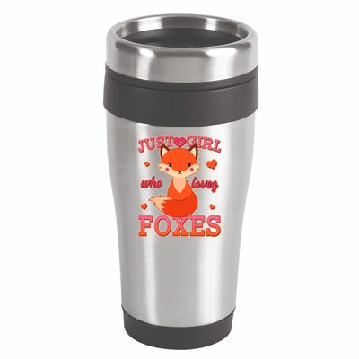 Cute Just A Girl Who Loves Foxes 16oz Travel Tumbler