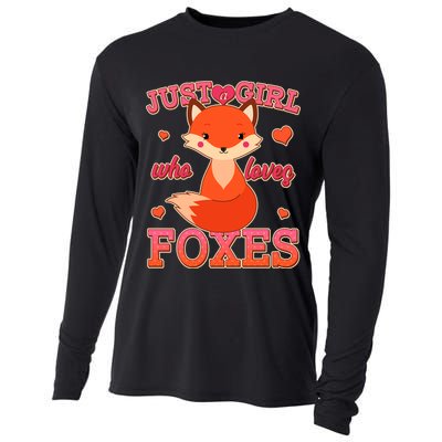 Cute Just A Girl Who Loves Foxes Cooling Performance Long Sleeve Crew