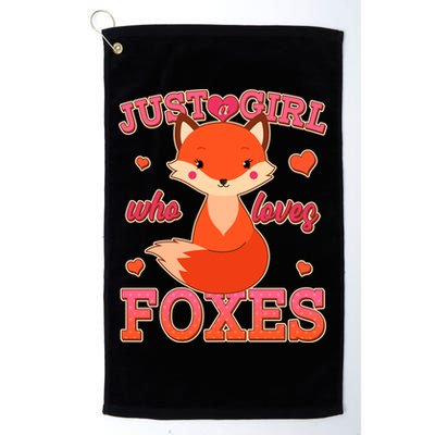 Cute Just A Girl Who Loves Foxes Golf Towel