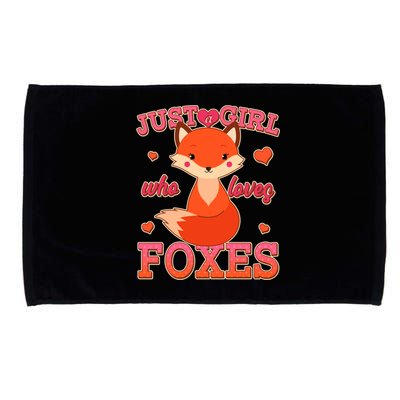 Cute Just A Girl Who Loves Foxes Microfiber Hand Towel