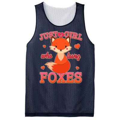 Cute Just A Girl Who Loves Foxes Mesh Reversible Basketball Jersey Tank