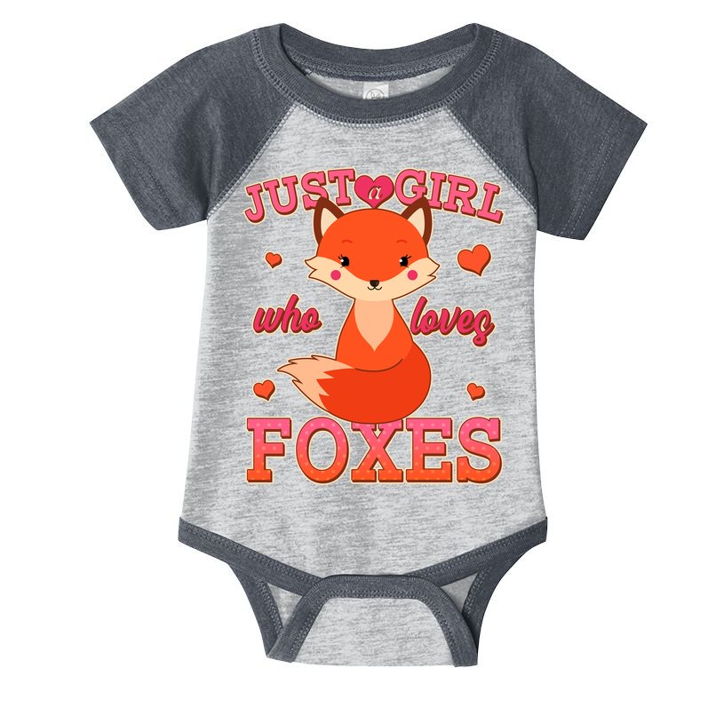 Cute Just A Girl Who Loves Foxes Infant Baby Jersey Bodysuit
