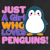 Cute Just A Girl Who Loves Penguins 7 Panel Mesh Trucker Snapback Hat