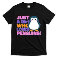 Cute Just A Girl Who Loves Penguins T-Shirt
