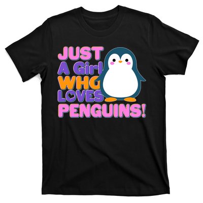 Cute Just A Girl Who Loves Penguins T-Shirt