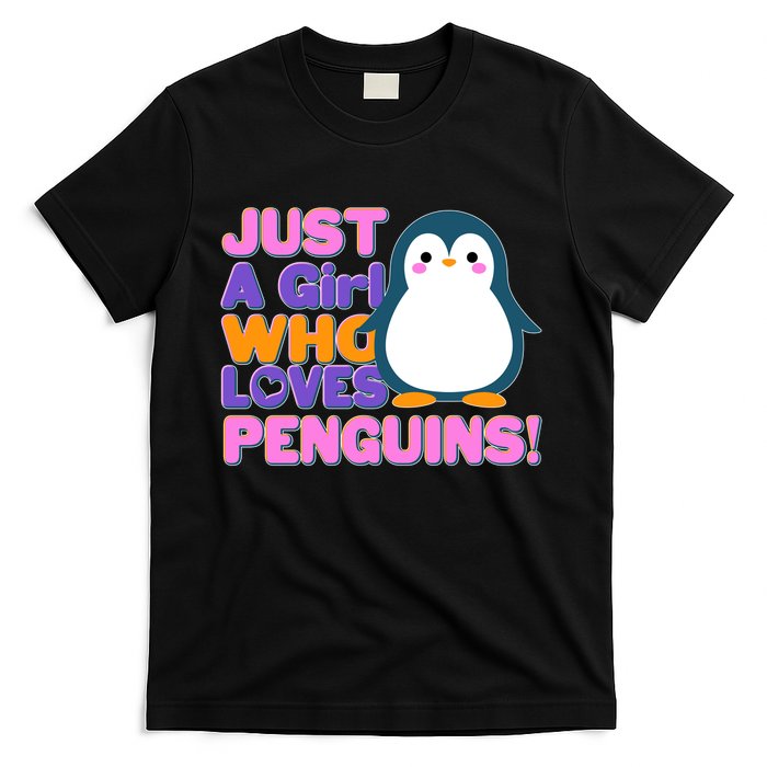 Cute Just A Girl Who Loves Penguins T-Shirt