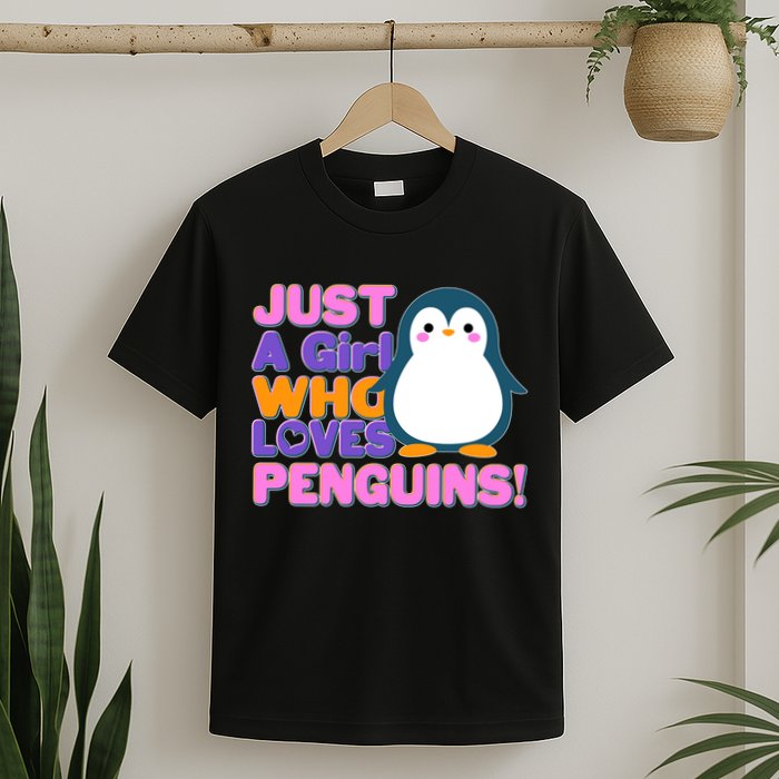Cute Just A Girl Who Loves Penguins T-Shirt