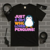 Cute Just A Girl Who Loves Penguins T-Shirt