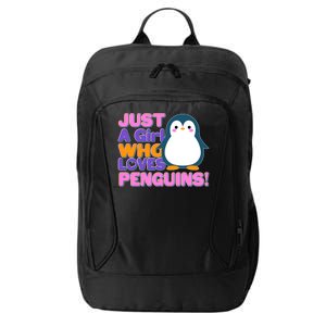 Cute Just A Girl Who Loves Penguins City Backpack