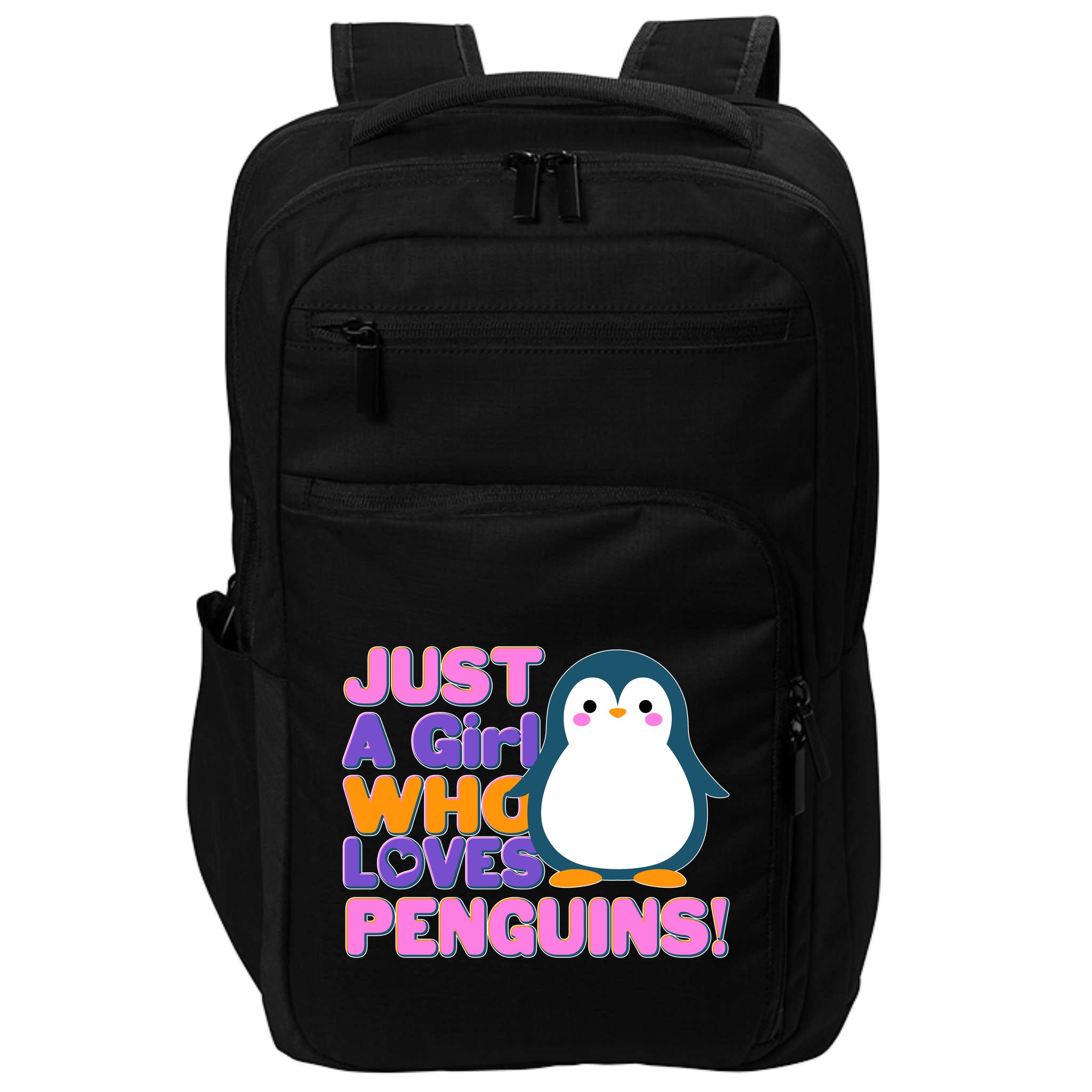 Cute Just A Girl Who Loves Penguins Impact Tech Backpack