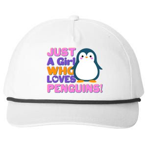 Cute Just A Girl Who Loves Penguins Snapback Five-Panel Rope Hat