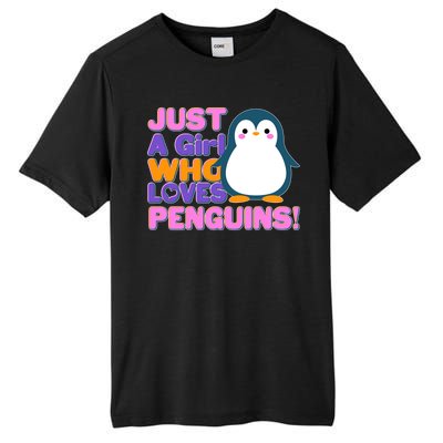 Cute Just A Girl Who Loves Penguins Tall Fusion ChromaSoft Performance T-Shirt