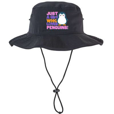 Cute Just A Girl Who Loves Penguins Bucket Hat