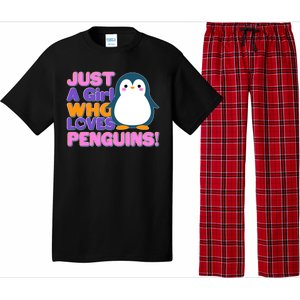 Cute Just A Girl Who Loves Penguins Pajama Set