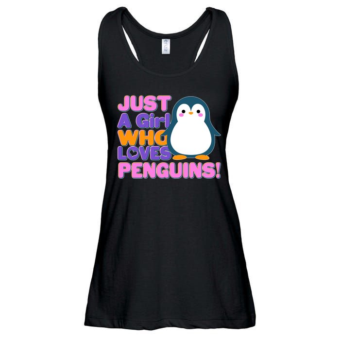 Cute Just A Girl Who Loves Penguins Ladies Essential Flowy Tank