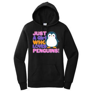 Cute Just A Girl Who Loves Penguins Women's Pullover Hoodie