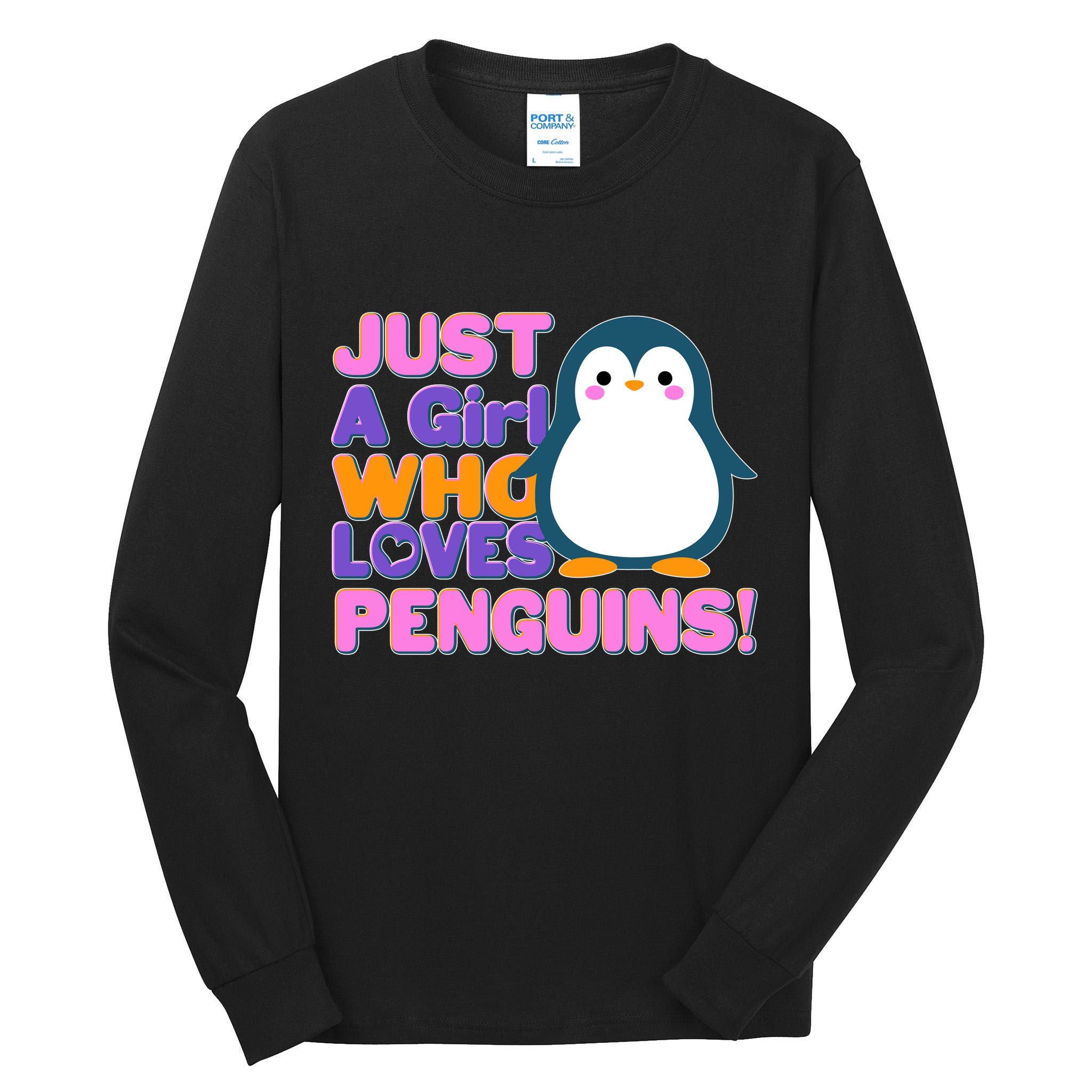 Cute Just A Girl Who Loves Penguins Tall Long Sleeve T-Shirt