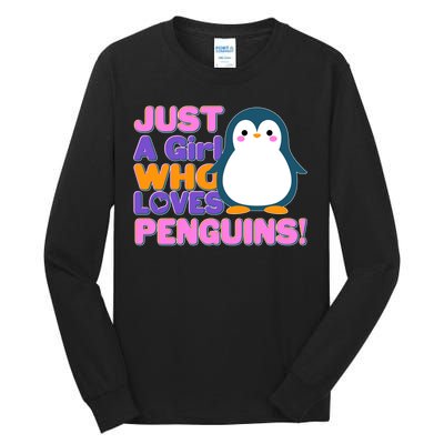 Cute Just A Girl Who Loves Penguins Tall Long Sleeve T-Shirt