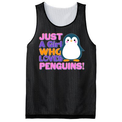 Cute Just A Girl Who Loves Penguins Mesh Reversible Basketball Jersey Tank