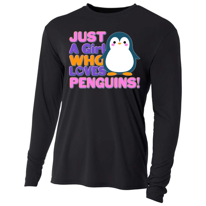 Cute Just A Girl Who Loves Penguins Cooling Performance Long Sleeve Crew