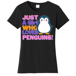 Cute Just A Girl Who Loves Penguins Women's T-Shirt