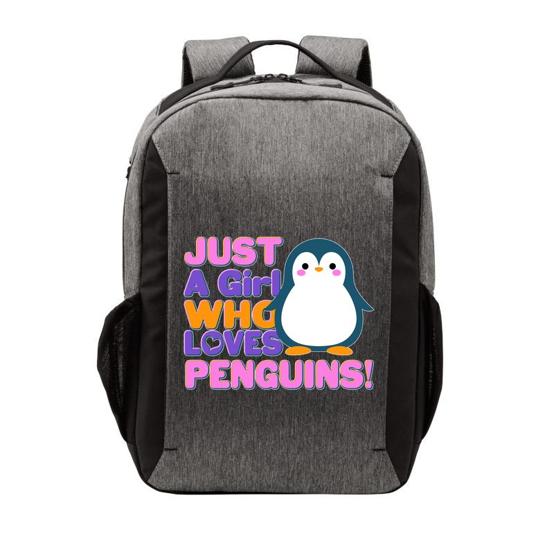 Cute Just A Girl Who Loves Penguins Vector Backpack