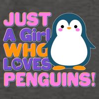 Cute Just A Girl Who Loves Penguins Vector Backpack