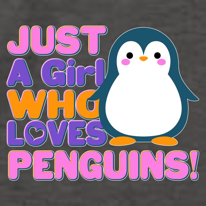 Cute Just A Girl Who Loves Penguins Vector Backpack
