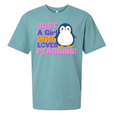 Cute Just A Girl Who Loves Penguins Sueded Cloud Jersey T-Shirt