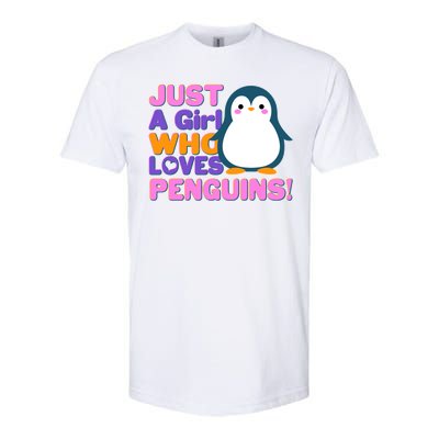 Cute Just A Girl Who Loves Penguins Softstyle® CVC T-Shirt