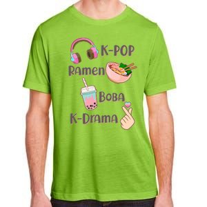 Cute K-Pop Raman Boba K-Drama Adult ChromaSoft Performance T-Shirt