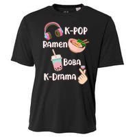 Cute K-Pop Raman Boba K-Drama Cooling Performance Crew T-Shirt